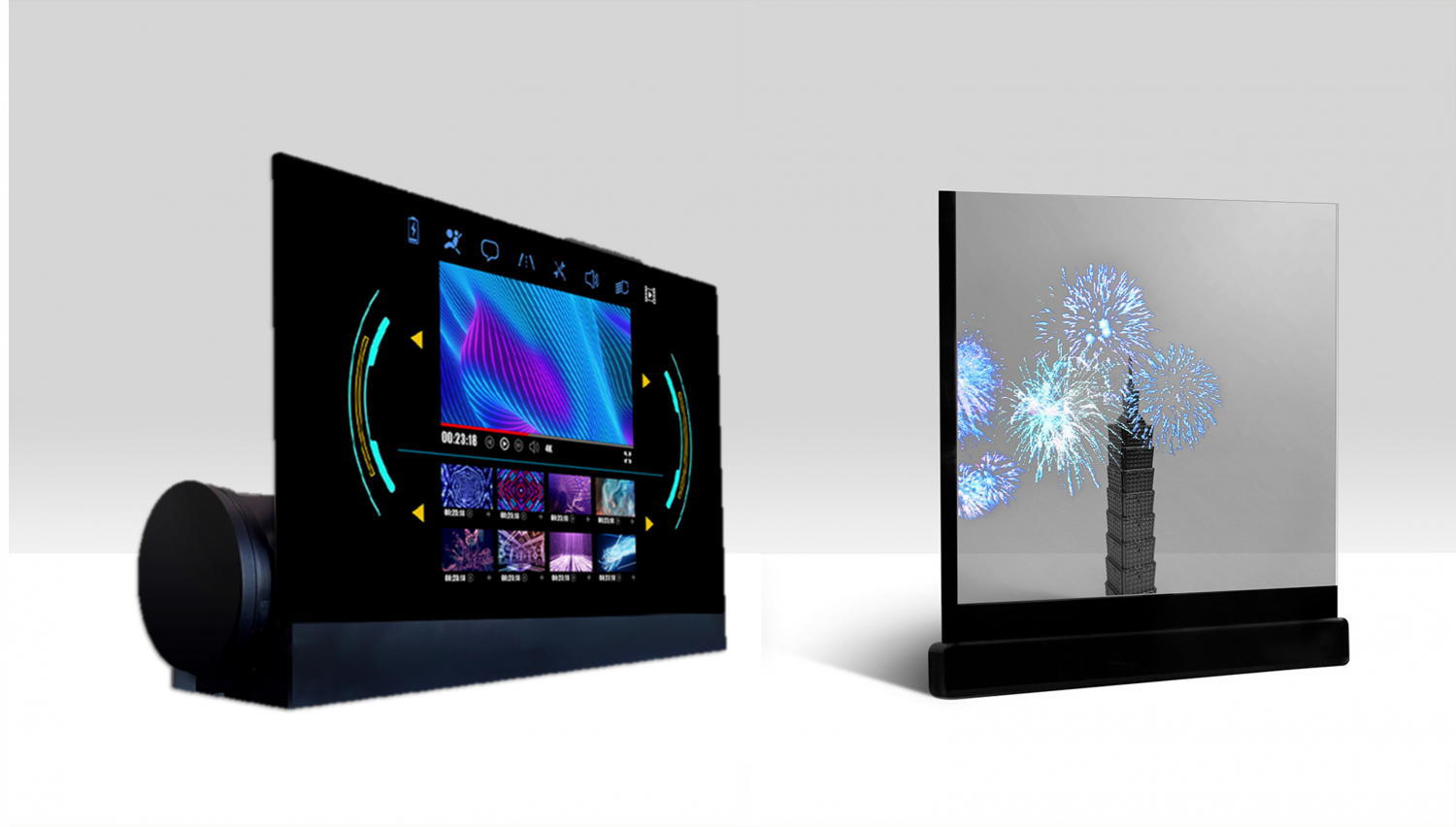 可捲式、折疊性、高透明